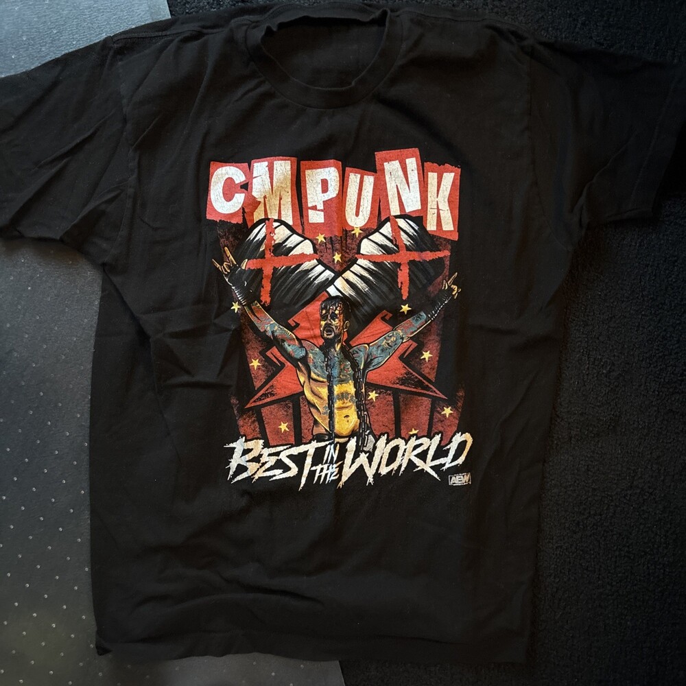 AEW Crate Tee Shirt Mens Sz. M / CM Punk